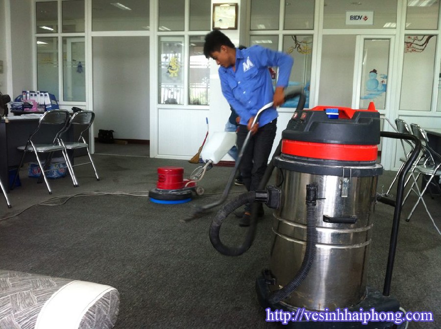 Giặt thảm ngân hàng BIDV chi nhánh Đông Hải Phòng